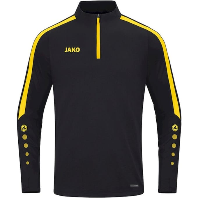 Jako Power Ziptop Kinderen - Citroen / Zwart | Maat: 152