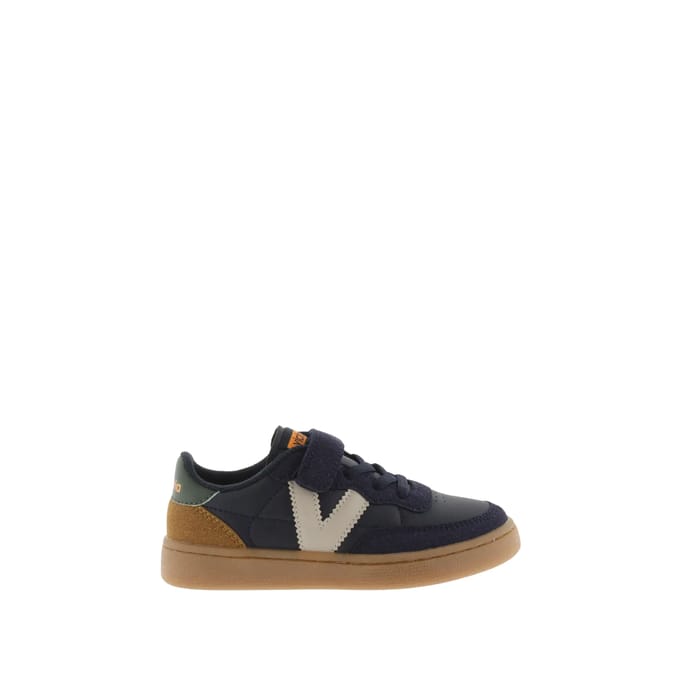 Gestreepte leren look babysneakers Victoria Olso