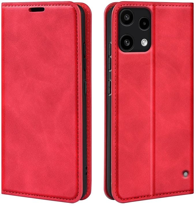 MobyDefend Hoesje - Geschikt voor Nothing Phone (3a) Lite - Luxe Wallet Bookcase (Magnetische Sluiting) - Rood