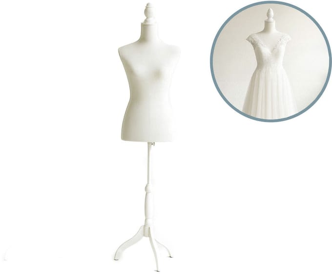 Lowander Dames Paspop - Etalagepop - Verstelbaar 134 tot 170 cm - Wit