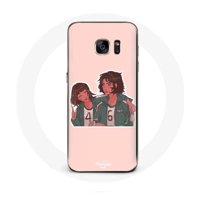 Coque - Samsung - Galaxy S7 - Souple - Rose - Squid Game