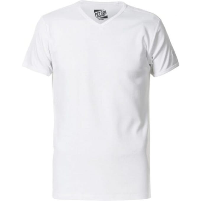 Petrol Industries - Basic T-shirt - Heren - XXL - Wit - Katoen - Body-v-k-m-box