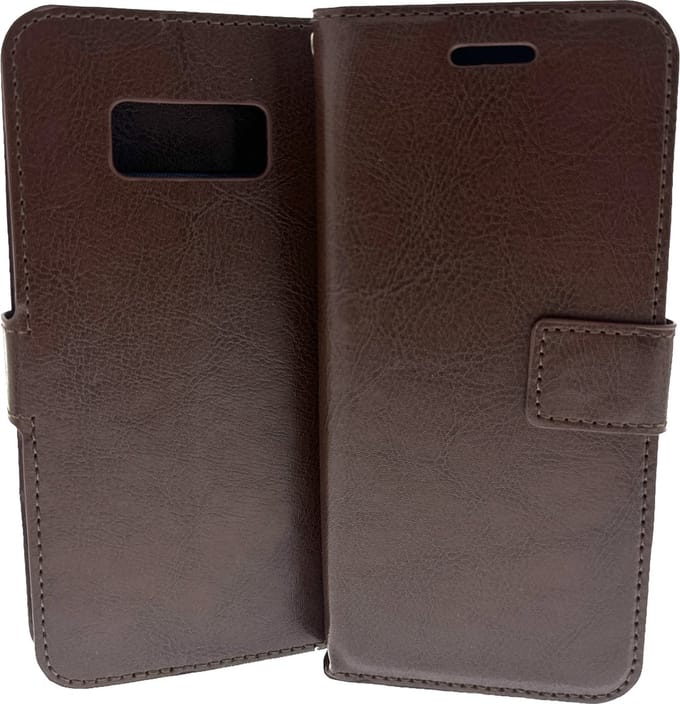 Portemonnee Book Case Hoesje Geschikt voor: Samsung Galaxy S8 Plus - Bruin