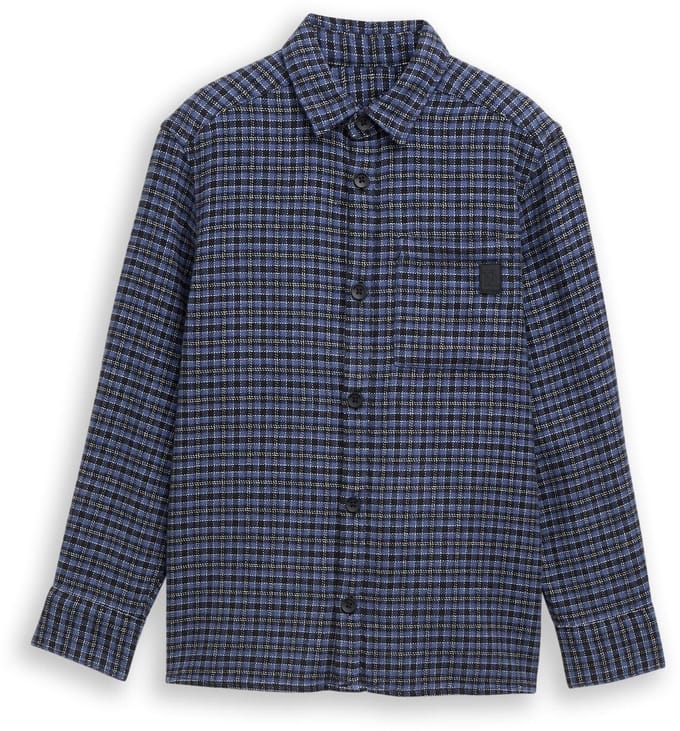Tom Tailor - Oversized overhemd met ruitjesmotief - Maat 176 - black purple mini check design