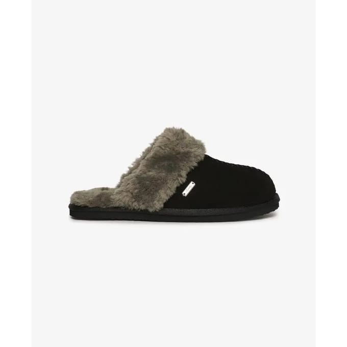 Superdry Mule Pantoffel Dark Grey Grootte: 7-8