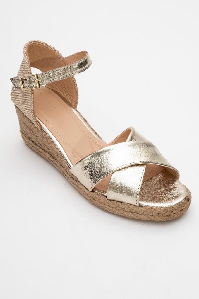 Miria Leren Platform Espadrille (Dames)