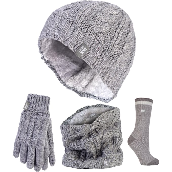 Dames Thermisch Wintersportset - Muts, Handschoenen, Nekwarmer & Draaikolven Sokken