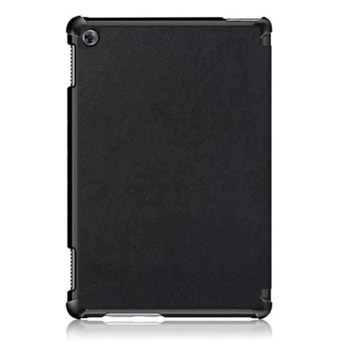 Tablette Coque Pour Huawei MediaPad M5 lite (10.1 ) Housse PU Cuir Étui à Rabat Avec Support - Noir