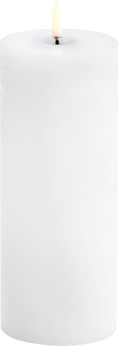 Uyuni led-kaars Melted 7,8 x 20cm nordic white