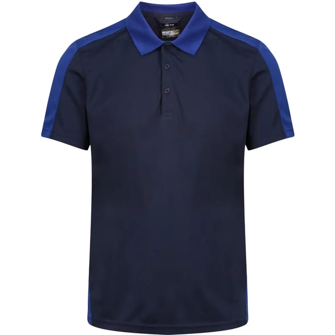 Regatta Contrast Coolweave Polo RG1740 - NAVY/NEW ROYAL - 4XL