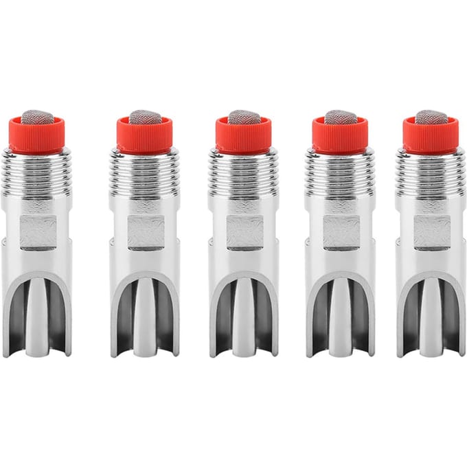 5 stuks Roestvrij Staal Automatische Varkensnippel Drinker Waterbak Rode Dop Eendenbek white