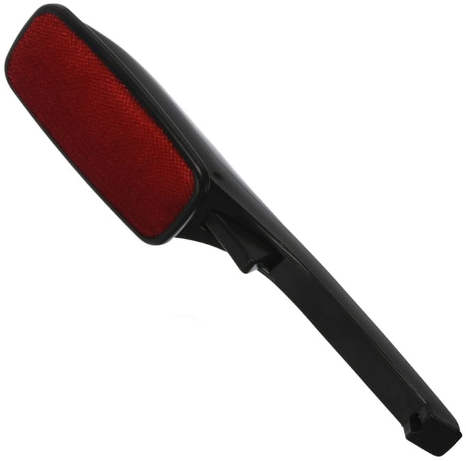 Excellent houseware Kledingborstel - zwart/rood - inklapbaar - 33 cm - ontpluizer