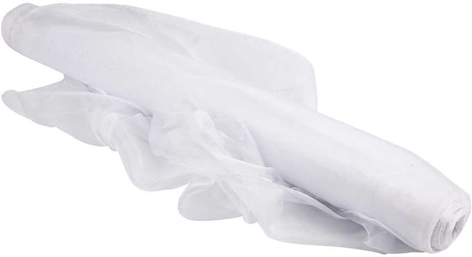 PacklinQ Organza stof op rol - Wit, 50 cm breed, 10 meter