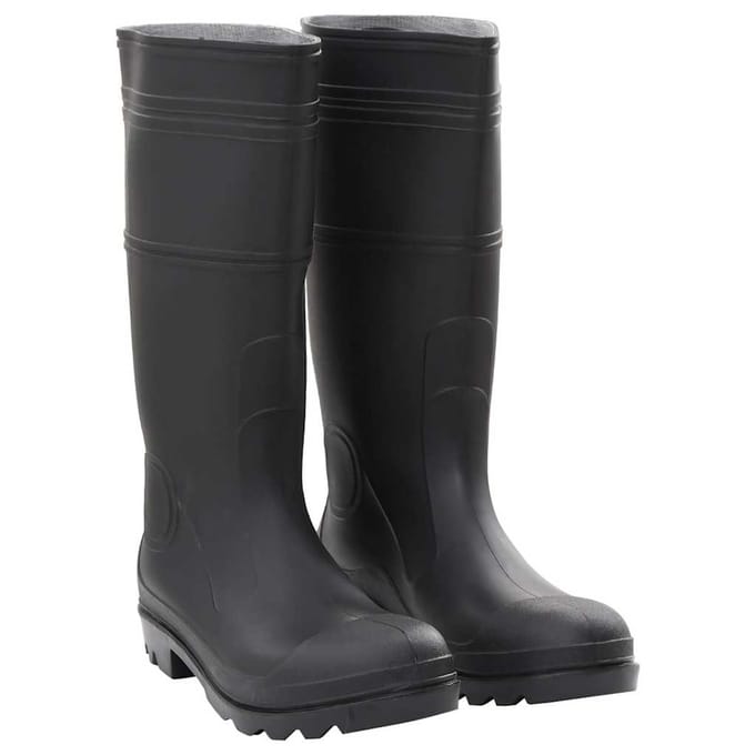 vidaXL Regenlaarzen maat 44 PVC zwart