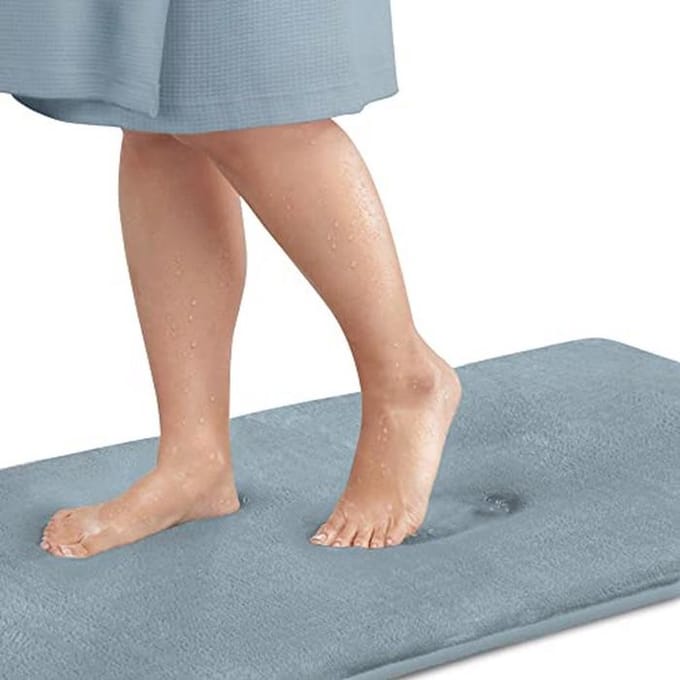 Badmat - Vloerkleed - Badkamer Comfort - Antislip - 61 x 43 cm - Blauw