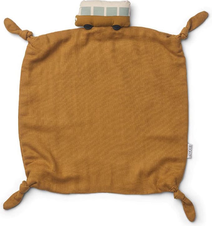 Knuffeldoekje Bus/Golden caramel multi mix - Liewood