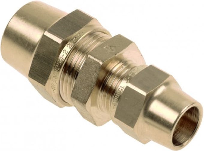 Knelfitting BELGAS - Rechte verloopkoppeling - 18mm x 15mm