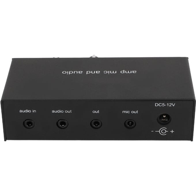 Stereo Geluid Voorversterker Aluminium 3 Uitgangspoorten 6.5mm Dynamische Microfoon 3.5mm Microfoon