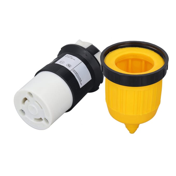 Vergrendelende Connector 30A Veiligheidsgeïsoleerde Twist Lock Stekker Connector Netsnoer Afdekking voor RV black