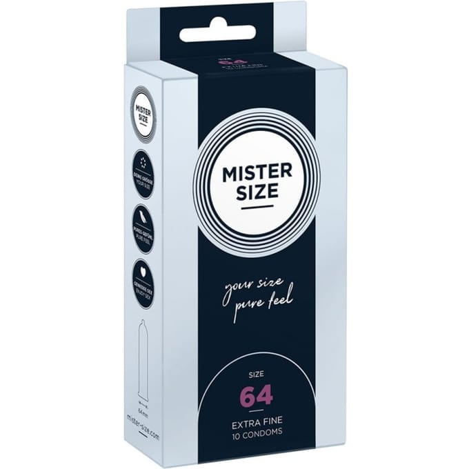 MISTER SIZE 64 Ultra Dunne XXL condooms (10 pack)