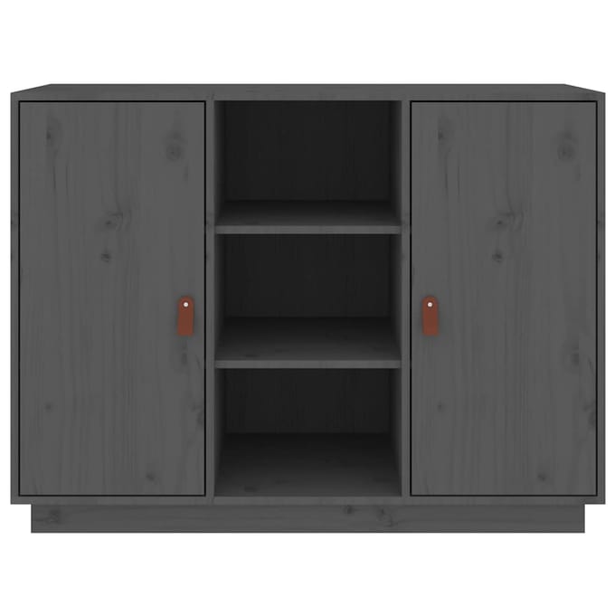 vidaXL - Dressoir - 100x40x75 - cm - massief - grenenhout - grijs