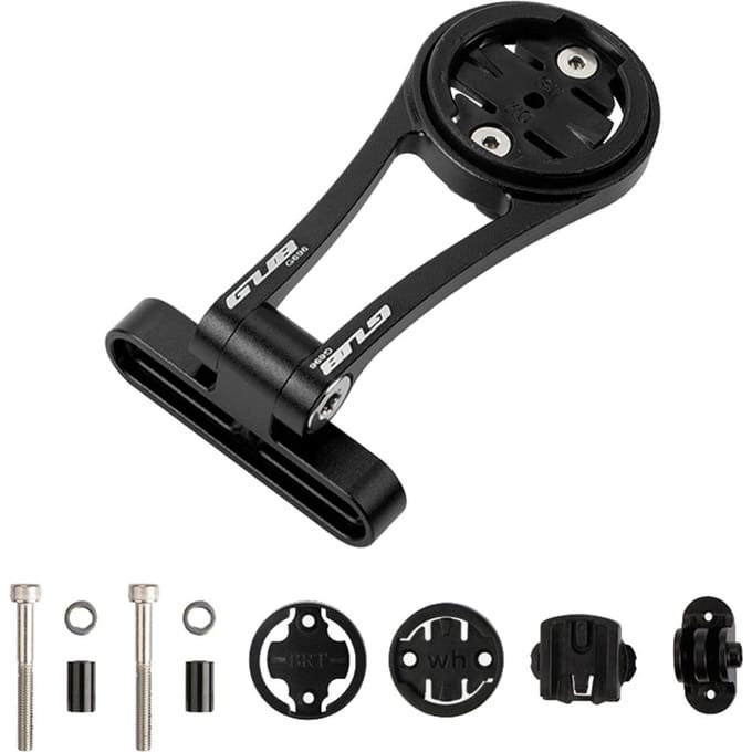 Fietscomputerhouder Verleng aluminiumlegering Lichtgewicht verstelbaar voor Garmin Bryton Cateye Wahoo Model 1 zwart