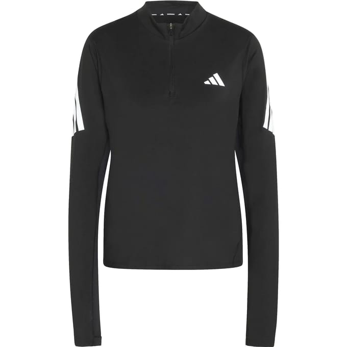 Adidas Performance Adi365 Iconic Hardloopsweater Met Halflange Rits - Dames - Zwart