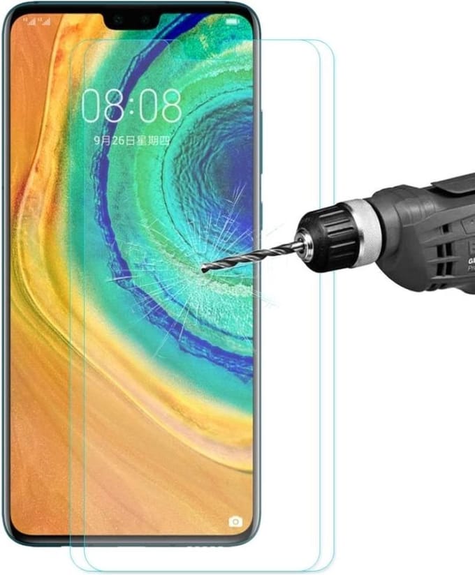 Screenprotector Geschikt voor: Huawei Mate 30 Screen Protector [2-Pack] Tempered Glas