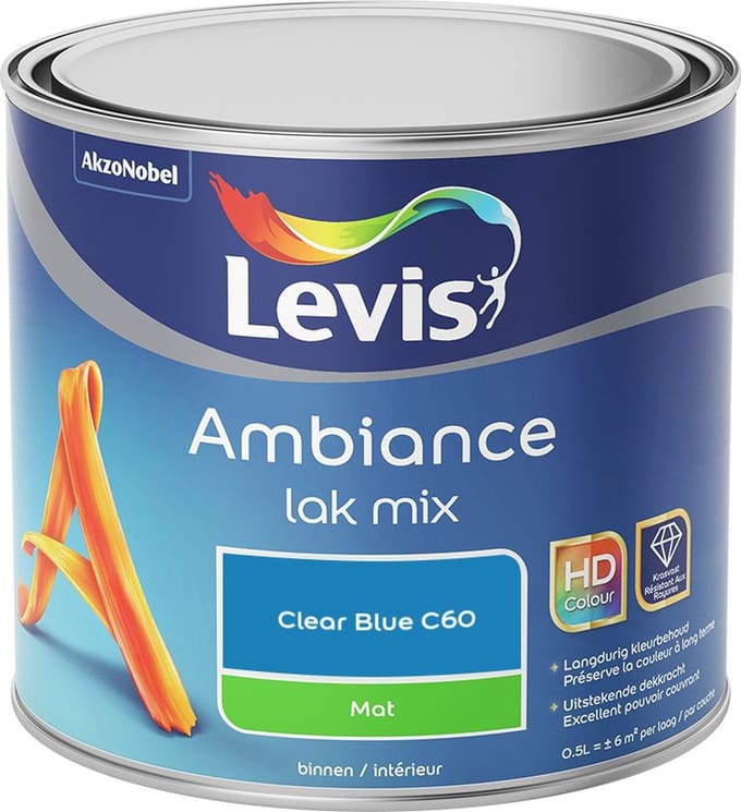 Levis - Ambiance Lak Mat Mix - Clear Blue C60 - Mengverf - 0,5 L