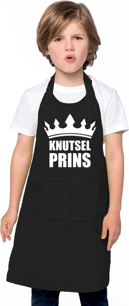 Knutselprins schort zwart jongens - Knutselschort kind