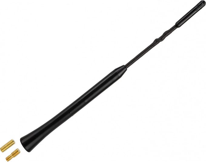 Antenne spriet 16V "low noise" AM/FM 20cm, met M5 en M6 verloopjes