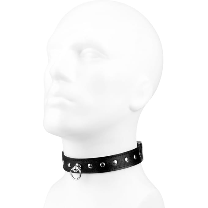 Rimba - Collar 2.5 cm Breed Versierd Met Ronde Studs
