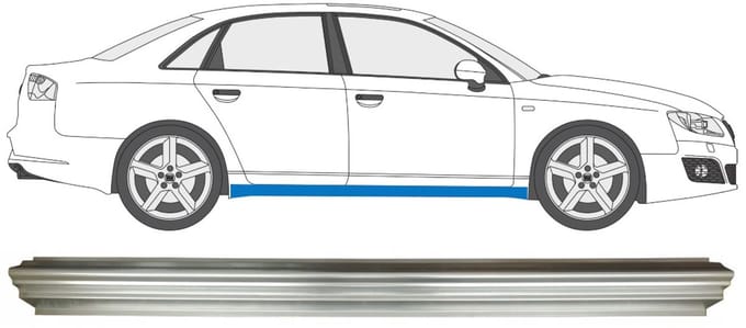 Reparatie dorpel voor Seat Exeo 2008-2013 / Links = Rechts (symmetrisch)