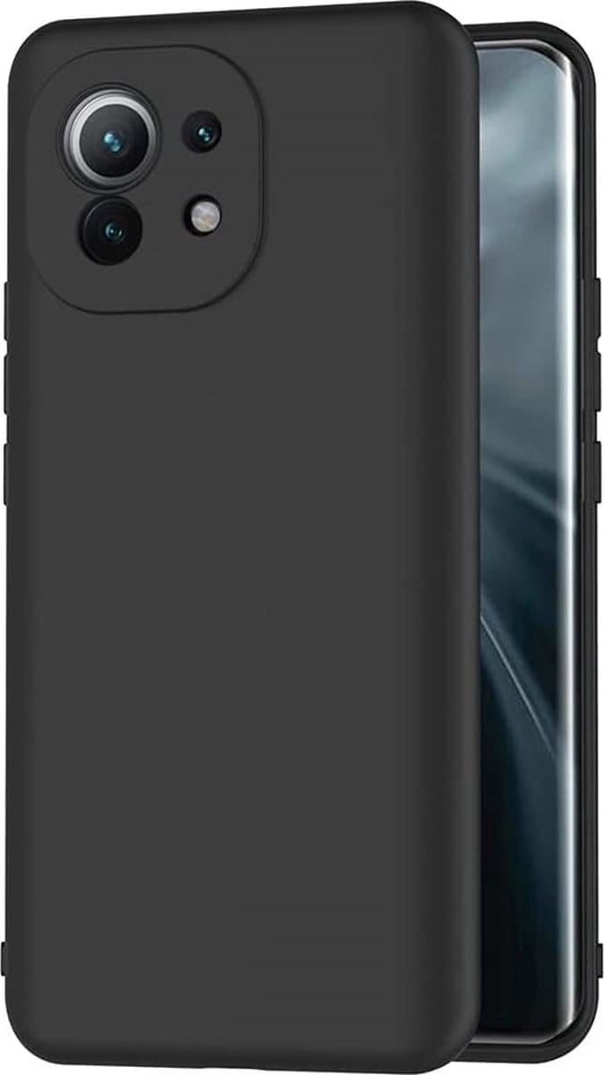 Geschikt voor Xiaomi Mi 11 Hoesje - Zwart Siliconen Case