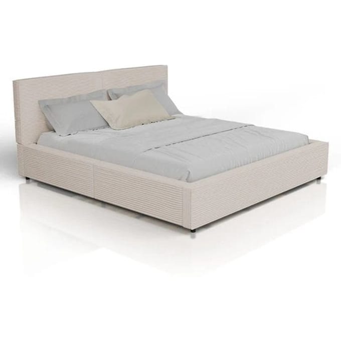 Gestoffeerd Bed Salerno - Corduroy - 180x200cm - Beige