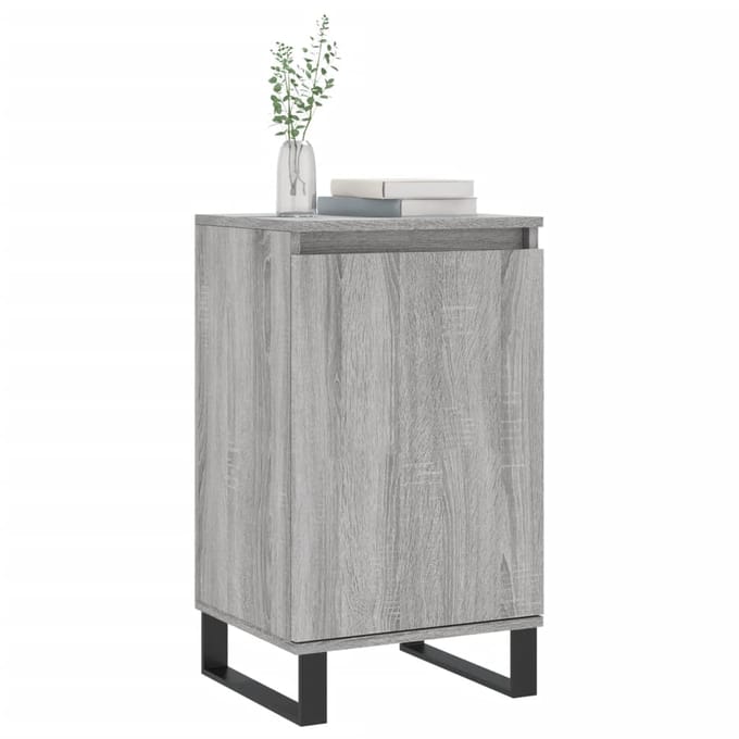 vidaXL - Dressoir - 40x35x70 - cm - bewerkt - hout - grijs - sonoma