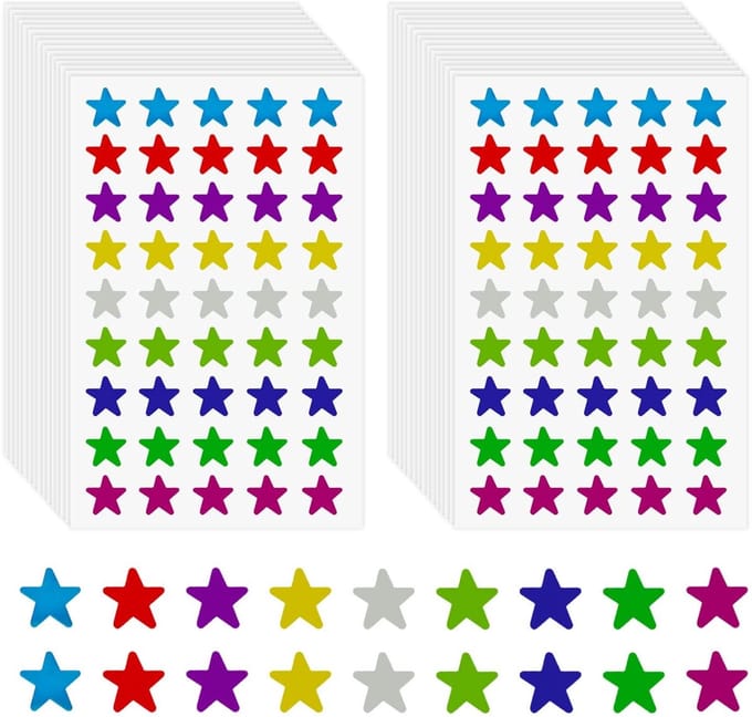 By shayne - Star Stickers - Beloningsstickers - 1620 Stuks