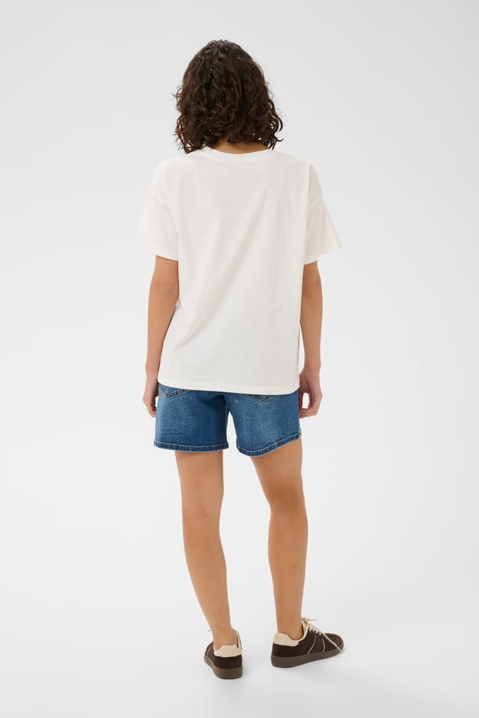 Kaffe KAchelsea T-Shirt Dames T-shirt - Chalk