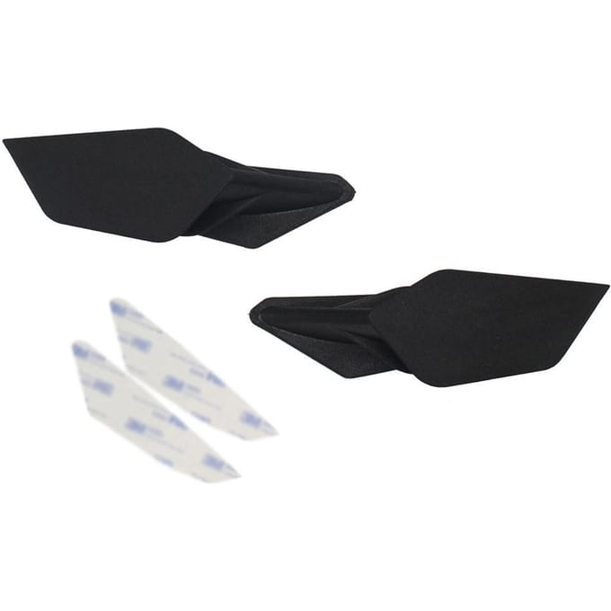 Kits d'ailes aérodynamiques pour moto GP, 2 pièces, becquet d'aile, accessoires de Modification universels noir