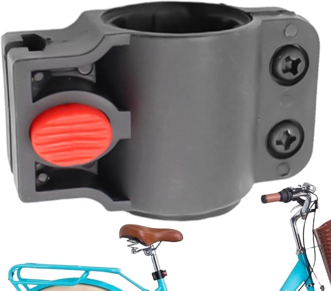 Universal Clamp Holder U Lock Holder Replacement Holder for Bicycle Locks and Spiral Cable Frame Mount Robust Nylon Easy Installation Black 1 Piece