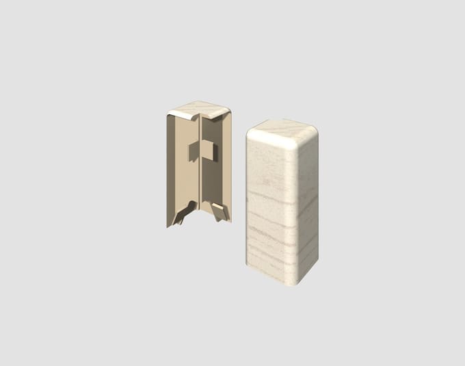 EGGER buitenhoekelement voor 6 cm plinten KUBUS Eiken grijsblauw