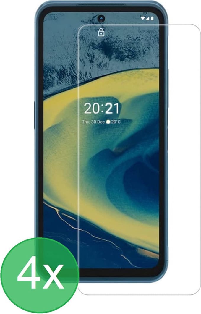 Geschikt Voor: Nokia XR20 5G Screenprotector 4x - screen protector - glas - bescherm - beschermglas - ZT Accessoires