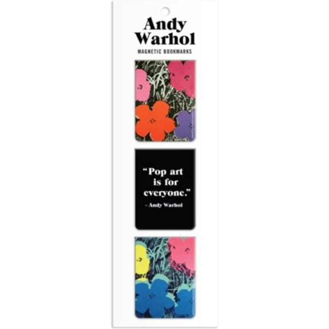 Andy Warhol Flowers Magnetic Bookmarks - Galison