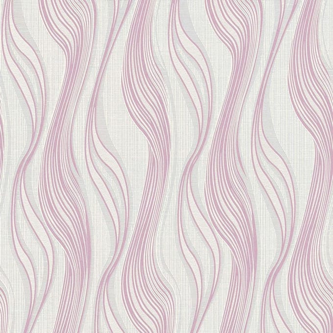 MODERNE CHIQUE STREPEN BEHANG - Grijs Roze Wit - AS Creation Trendwall