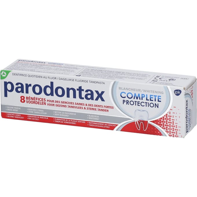 Parodontax Complete Protection Whitening tandpasta tegen bloedend tandvlees 75ml