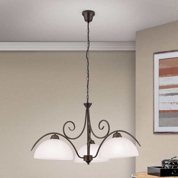 ORION 3-lamps hanglamp Marco met albast glas