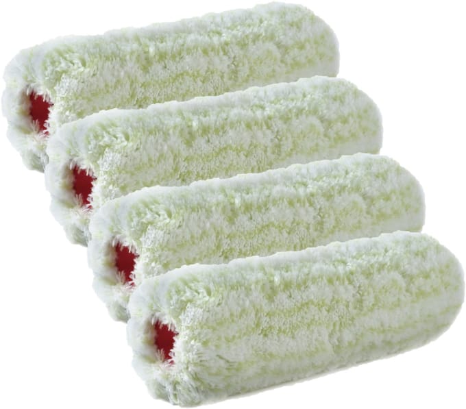 Sorex Verfrollers - 4x stuks - pluisvrij - vacht - anti-spat - 9x18 cm - roller