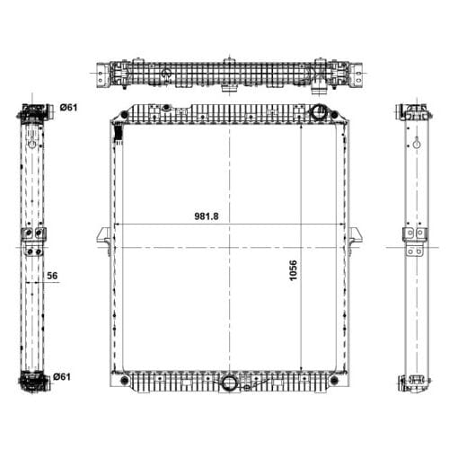 Radiator, motorkoeling NRF 56069
