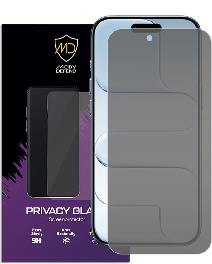 MobyDefend Screenprotector - Geschikt voor iPhone Air - HD Privacy Glass Screensaver