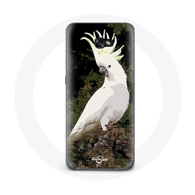 Case voor Samsung Galaxy A8 2016 Kaketoes Papegaaien Wit aan de boom